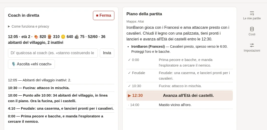 A metà partita: cosa ha detto il coach e il piano, con il prossimo passo in evidenza.